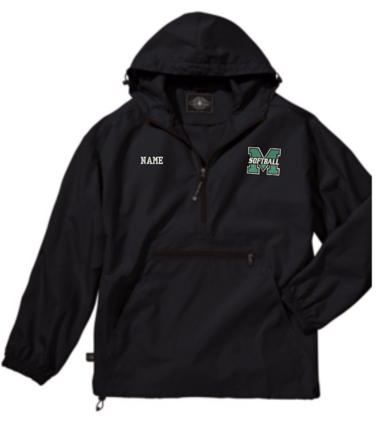 Mason Softball Hooded 1/4 zip Charles River UNLINED Jacket Friday Threads