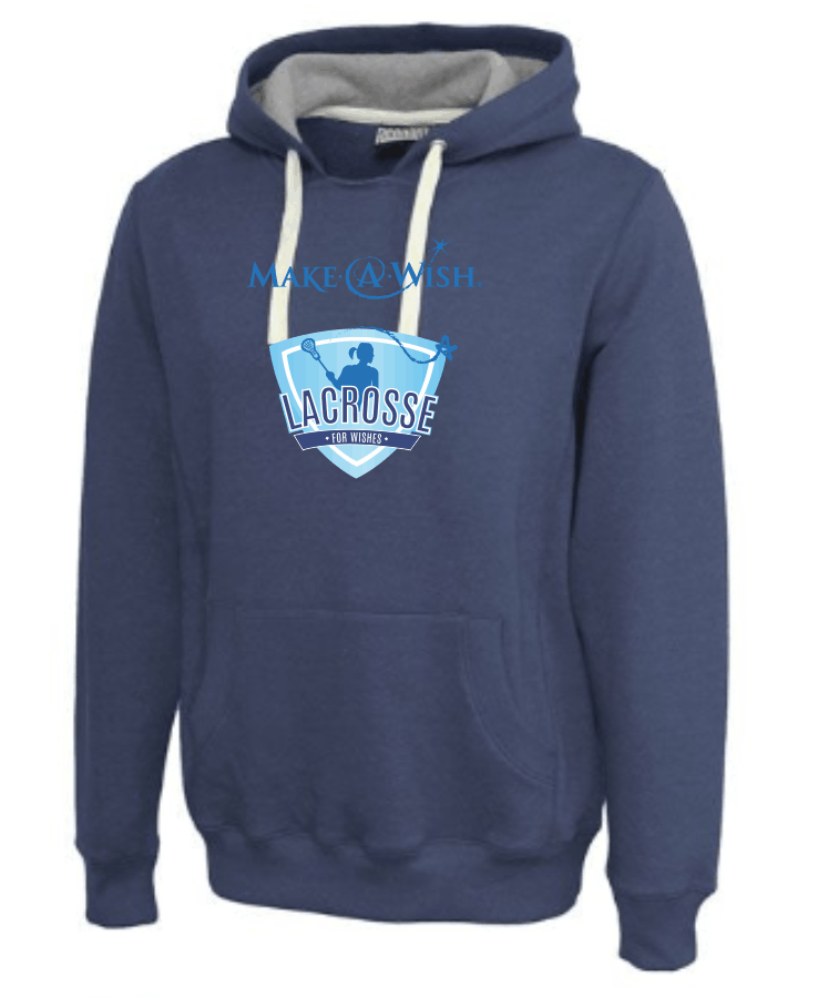 Lacrosse for Wishes ADULT Throwback Hoodie - Friday Threads