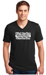 Picture of What's Your Story Men's V-Neck Cotton Tee
