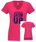 Picture of Just Show Up - Women's V-neck T-shirt