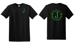 Picture of Twisted J Black Cotton T-shirt
