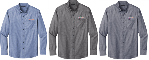 Picture of Pediatric Associates Men's Long Sleeve Chambray Easy Care Shirt