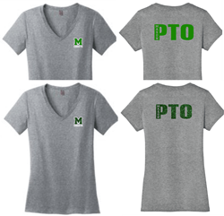 Picture of Mason PTO Ladies Grey Frost V-Neck T-Shirt