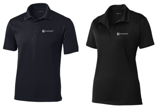 Picture of PowerAPPS Black Performance Polo