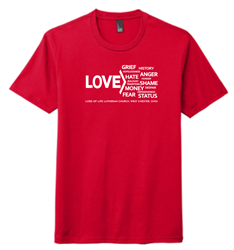 Picture of Lord of Life Church LOVE> District TriBlend t-shirt Red